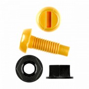 Image for Yellow Nylon Screws & Black Nylon Nuts
