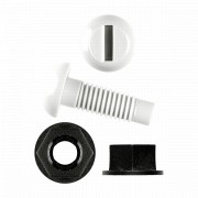 Image for White Nylon Screws & Black Nylon Nuts