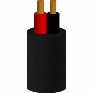 Image for Black & Red - 8.75 Amp Flat Twin Core Cable