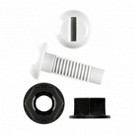 Image for White Nylon Screws & Black Nylon Nuts