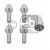 Image for Locking Wheel Bolt Set : 26mm - M12 x 1,5